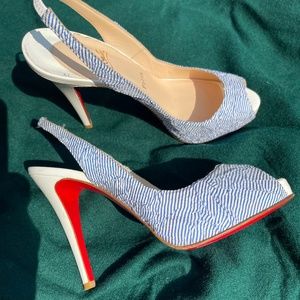 Louboutin High Heel Slingbacks